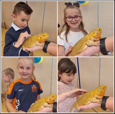 Parelmoer had 'iets met dieren' op bezoek tijdens de laatste schooldag, ze namen reptielen mee