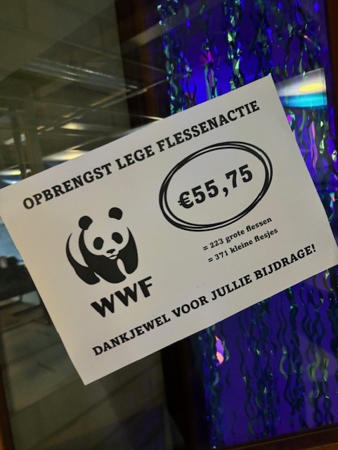 opbrengst lege flessenactie parelmoer